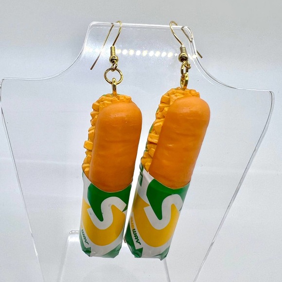 Subway Footlong Sub Sandwich Mini Brands Earrings - Chicken Sandwich - Picture 1 of 9